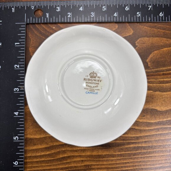 Vintage Ridgway Camille Bowl Set Blue Floral Ironstone England Dinnerware - Picture 7 of 7